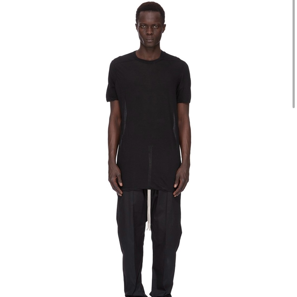 Rick Owen’s FW 25 Forever Level Short Sleeve T-Shirt in Black Unstable Cotton